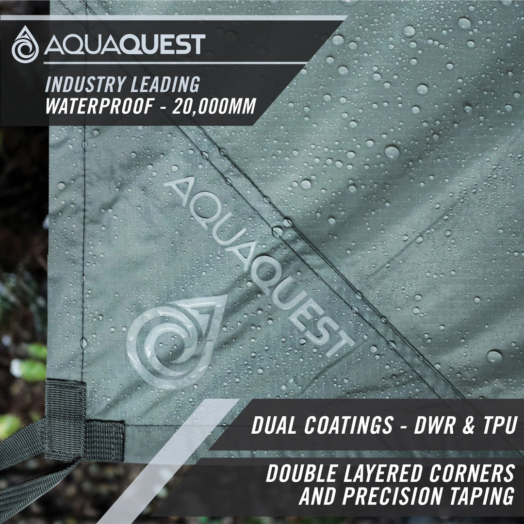 Defender Heavy-Duty Tarp Camping Tarp   AquaQuest Waterproof